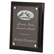 Piano Finish Floating Glass Plaque