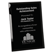 Black Glass Mirror Plaque