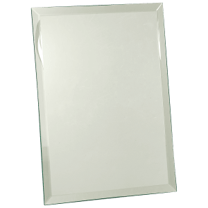 Clear Glass Mirror Plaque