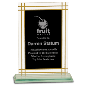 Contemporary Glass Full Border Award - 7 1/2"