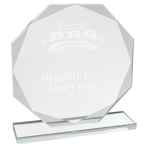 Octagon Clear Glass Award