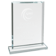 Rectangle Clear Glass Award - 7"
