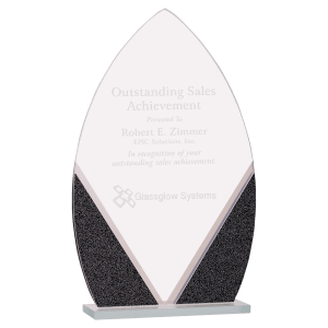 Oval Designer Glass Award - 7 1/4"