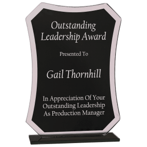 Black Rectangle Reflection - Glass Award
