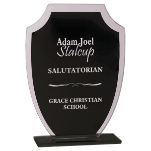 Black Shield Reflection Glass Award