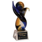 Twisted Body Art Glass Award - 7 3/4"