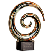 Swirl Art Glass Award - 9 1/4"