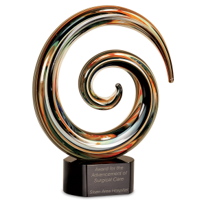 Swirl Art Glass Award - 9 1/4"