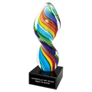 Rainbow Twist Art Glass Award - 10 1/2"