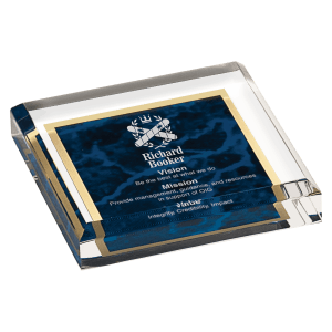 Marbleized Acrylic Paperweight