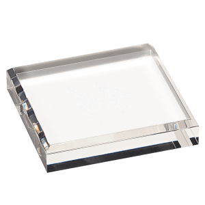 Clear Acrylic Paperweight - 3 3/4" x 3 3/4"