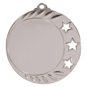 25 - 2 3/4" Bright w/ 3-Star 2" Insert Holder Medal