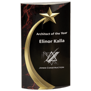 Marble Rounded Shooting Star Acrylic Award