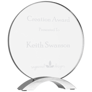 Round Cosmic Acrylic with Silver Base Award