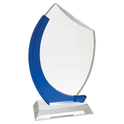 Crystal Slant Oval on Clear Base Award