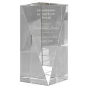Crystal Triangle Front Pillar Award