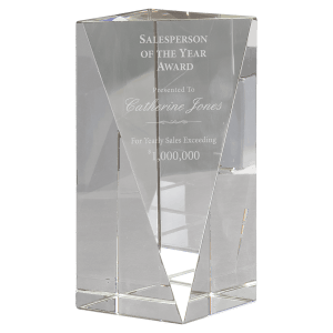 Crystal Triangle Front Pillar Award