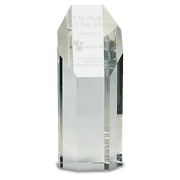Clear Crystal Octagon Tower Award