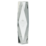 Clear Crystal Facet Tower Award