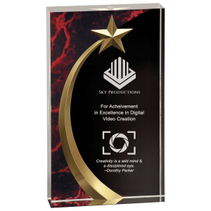 Marble Square Shooting Star Acrylic Award