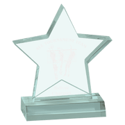 5" x 5" Star Acrylic Award with 4" Base Award