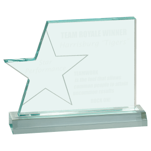7 1/4" x 5 1/4" Star Page Acrylic with 7 1/2" Base Award