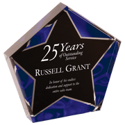 Star Blue Velvet Acrylic Award