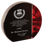 Round Velvet Acrylic Award