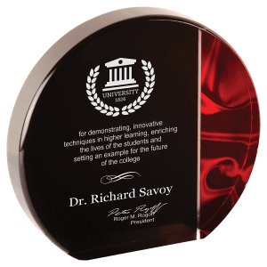 Round Velvet Acrylic Award