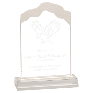 Frosted White Cap Edge Acrylic Award