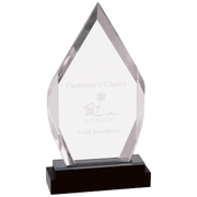 Fusion Diamond Impress Acrylic with Black Glass Base Award