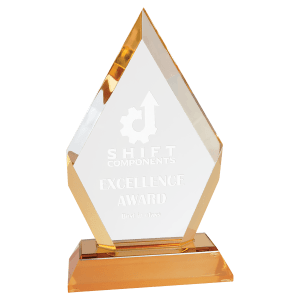 Frosted Base Diamond Impress Acrylic Award
