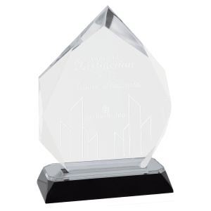 6 3/4" Silver Diamond Corner Base Impress Acrylic Award