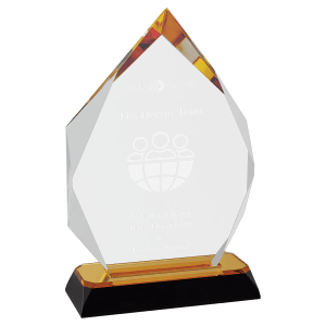 7 3/4" Diamond Corner Base Impress Acrylic Award