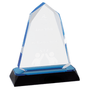 5 3/4" Blue Halo Diamond Corner Base Impress Acrylic Award