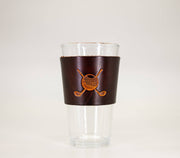Pair of Leather Pint Glass - Golf