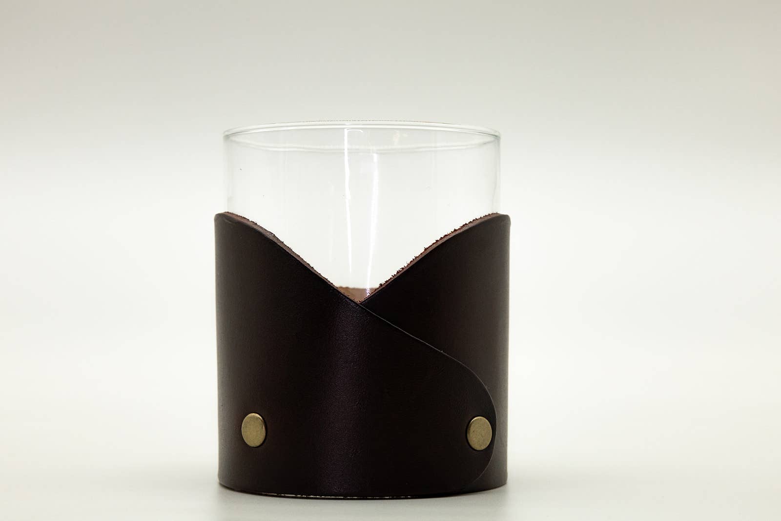 Leather Rocks Glass - Texas State Outline - Set of 4