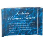 Marbleized Acrylic Crescent Award