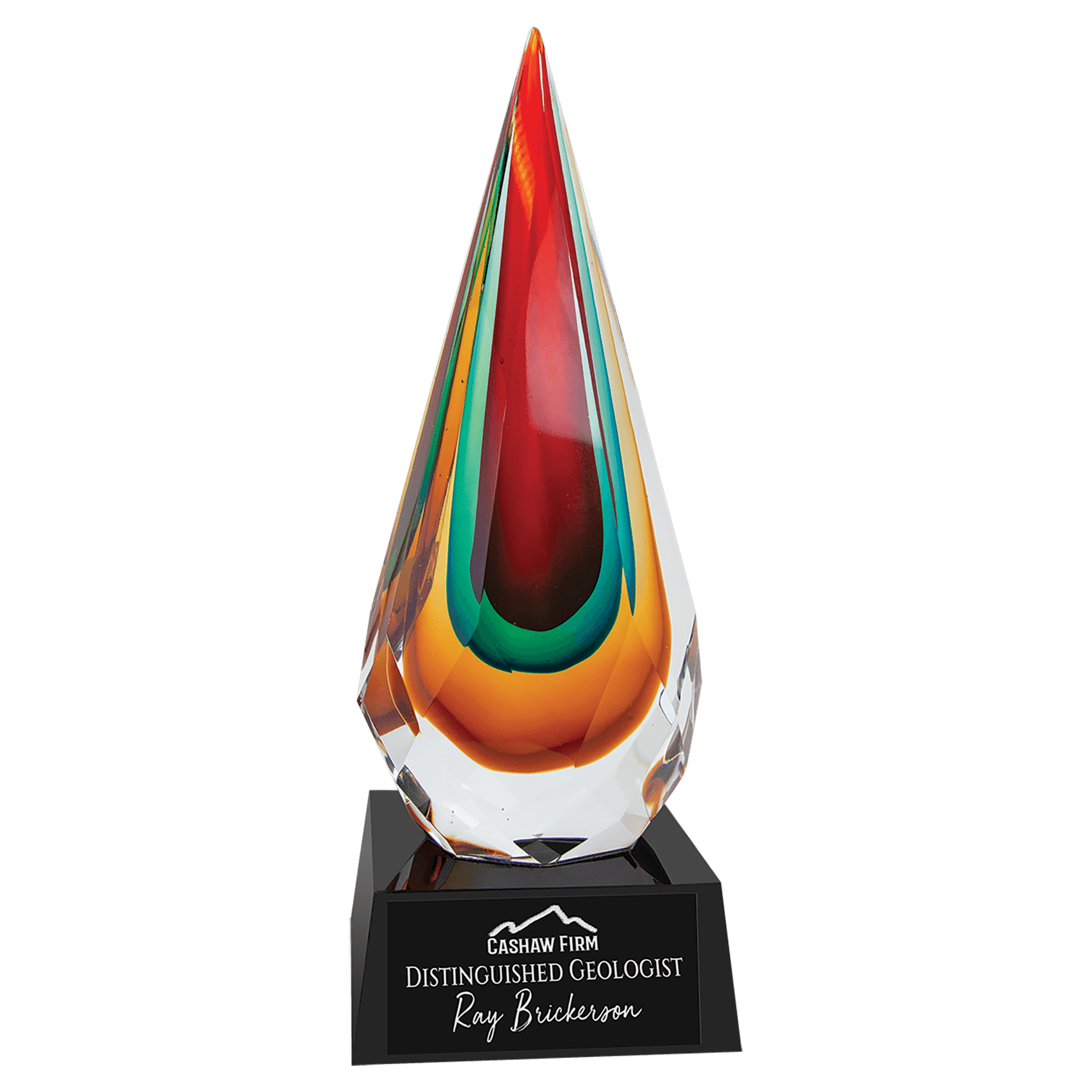 12" Faceted Rain Drop Award