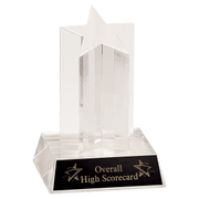 5" Clear Single Star Column Acrylic with Clear Base Award
