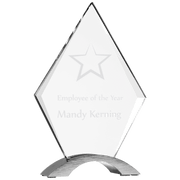 8 1/2" Diamond Cosmic Acrylic with Silver Base Award