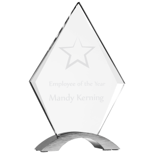 8 1/2" Diamond Cosmic Acrylic with Silver Base Award