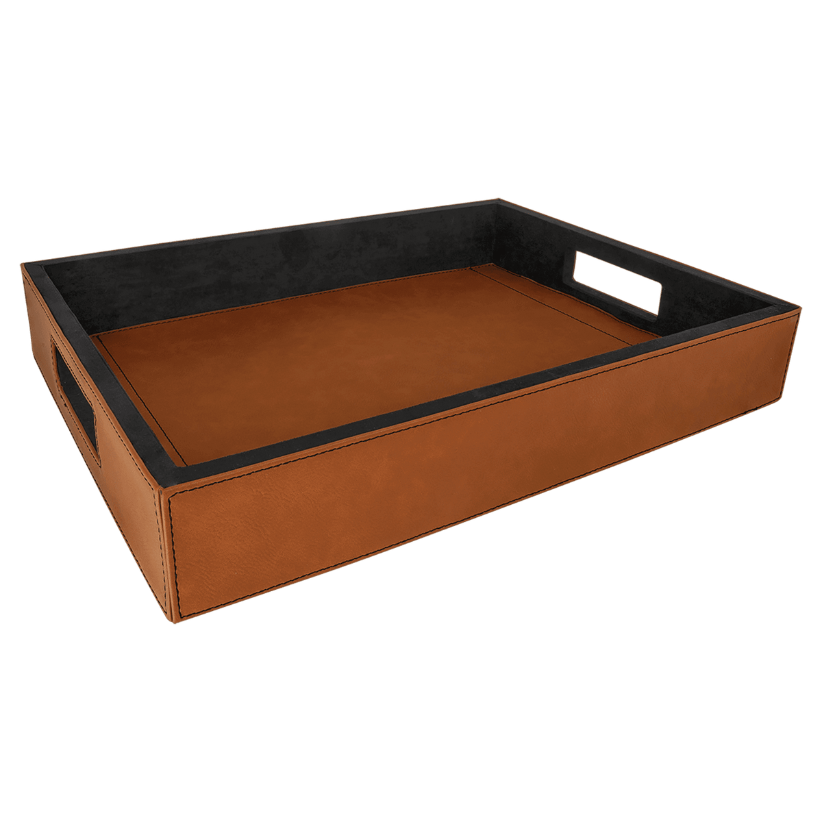 16" x 12" Rawhide Leatherette Serving Tray