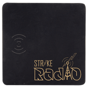 8" x 8" Black/Gold Laserable Leatherette Phone Charging Mat
