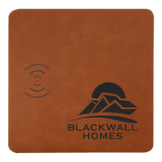 8" x 8" Rawhide Laserable Leatherette Phone Charging Mat