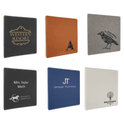 10 1/2" x 11 1/2" Laserable Leatherette 3 Ring Binder with 1" Slant DRings