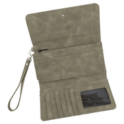 Wallet with Strap - Laserable Leatherette, Creekside Collection, 7 1/2" x 4", Light Green