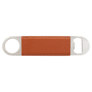 1 1/2" x 7" Basketball Laserable Leatherette Bottle Opener