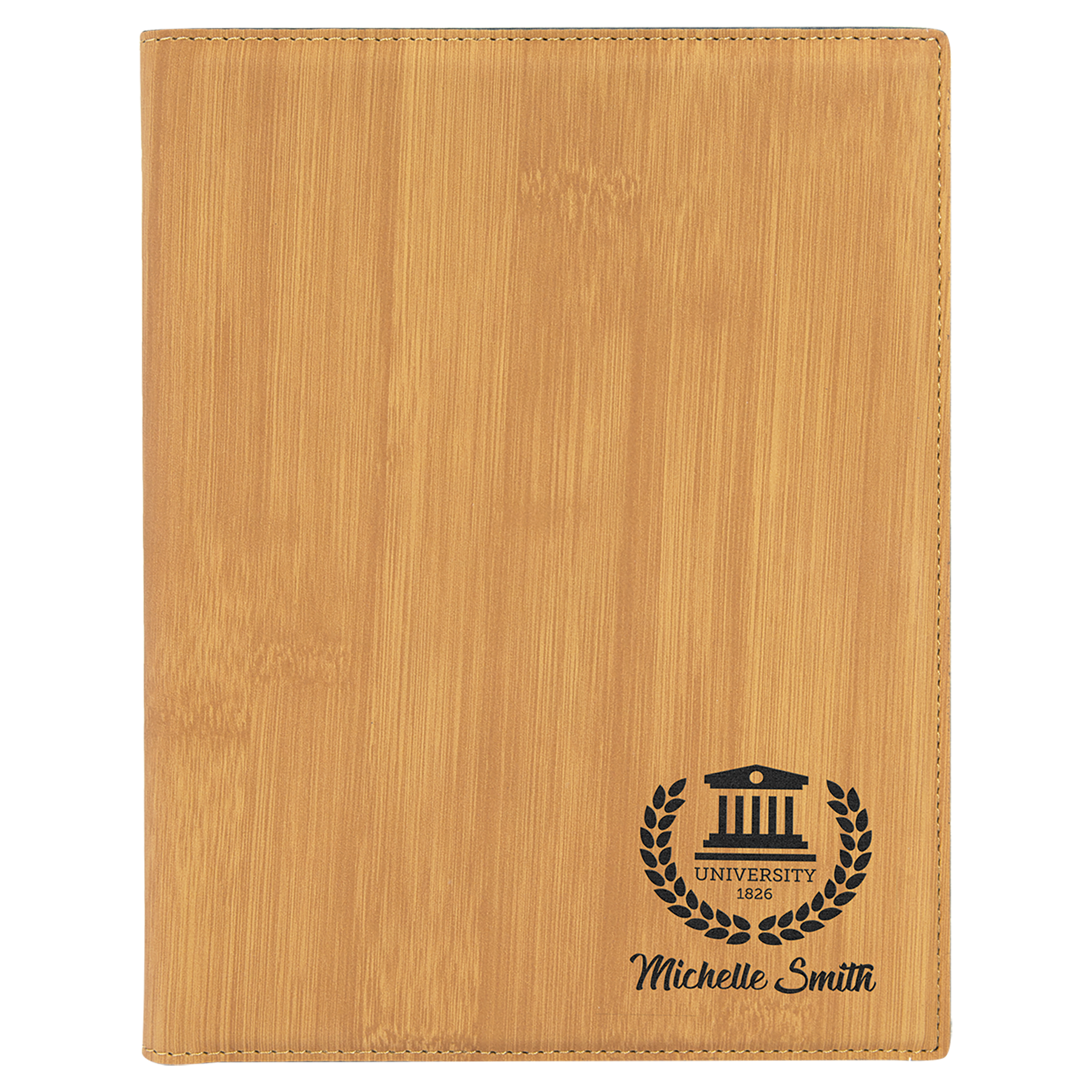 7" x 9" Laserable Leatherette Small Portfolio with Notepad