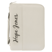 6 3/4" x 9 1/4" Leatherette Book/Bible Cover with Handle & Zipper